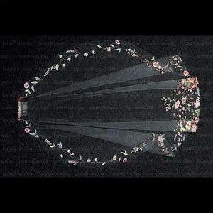 Brand new floral embroidered veil from Etsy